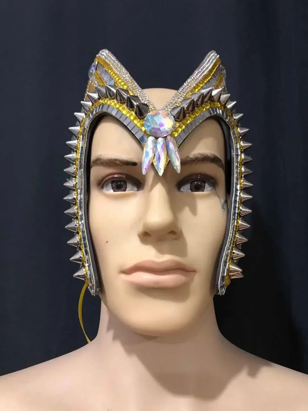 The Stardust Empress – Deluxe Feathered Samba & Carnival Crown