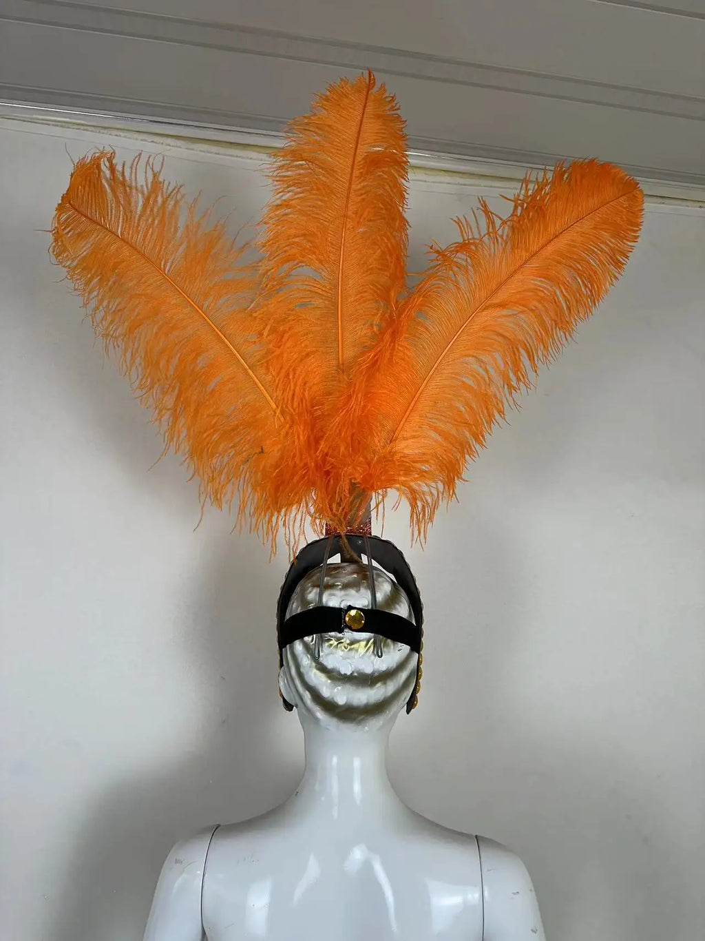 The Stardust Azure Sovereign – Royal Blue Feather Samba Carnival Headdress