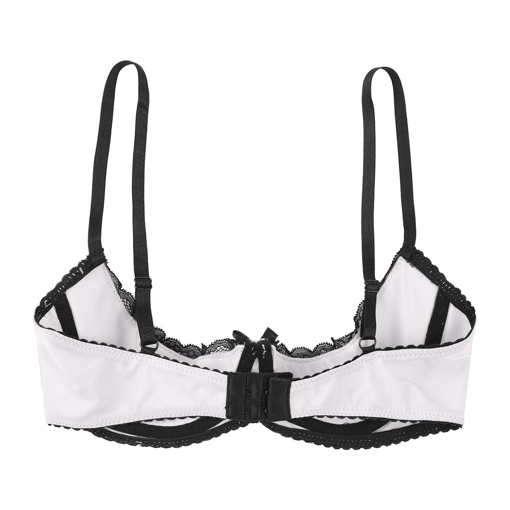 Lace Underwire Half-Cup Balconette Bra
