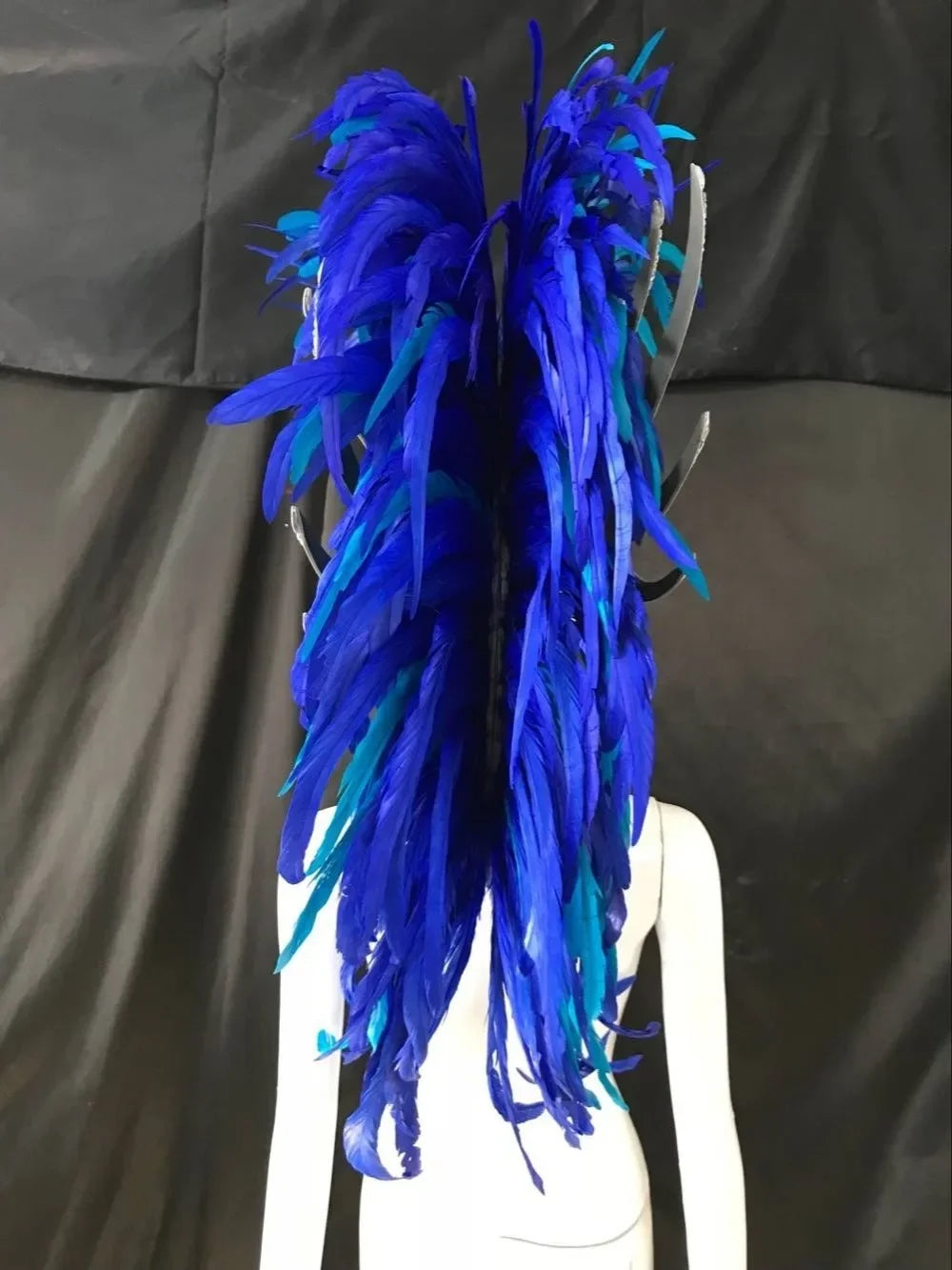 The Stardust Dynasty – Majestic Velvet & Feather Samba Masquerade Crown