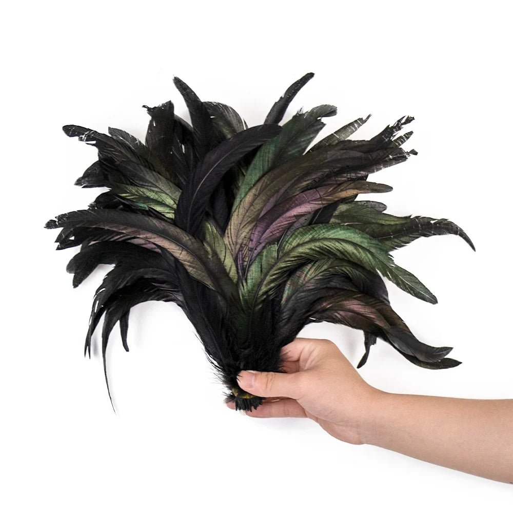 100PCS Natural Rooster Tail Feathers (25-40CM)