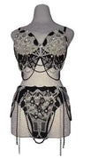 Rhinestone & Lace Bikini Performance Costume Set