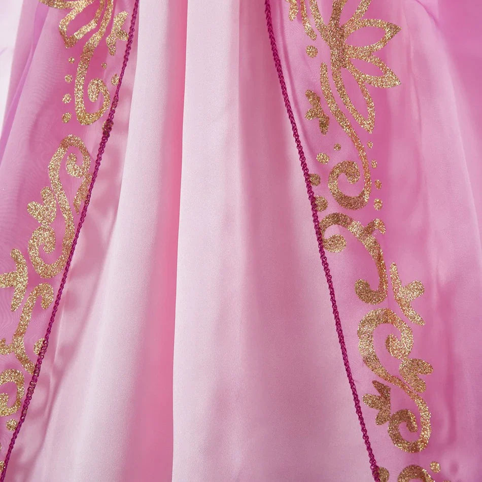 Girls Rapunzel Princess Costume Dress – Tangled Cosplay Outfit