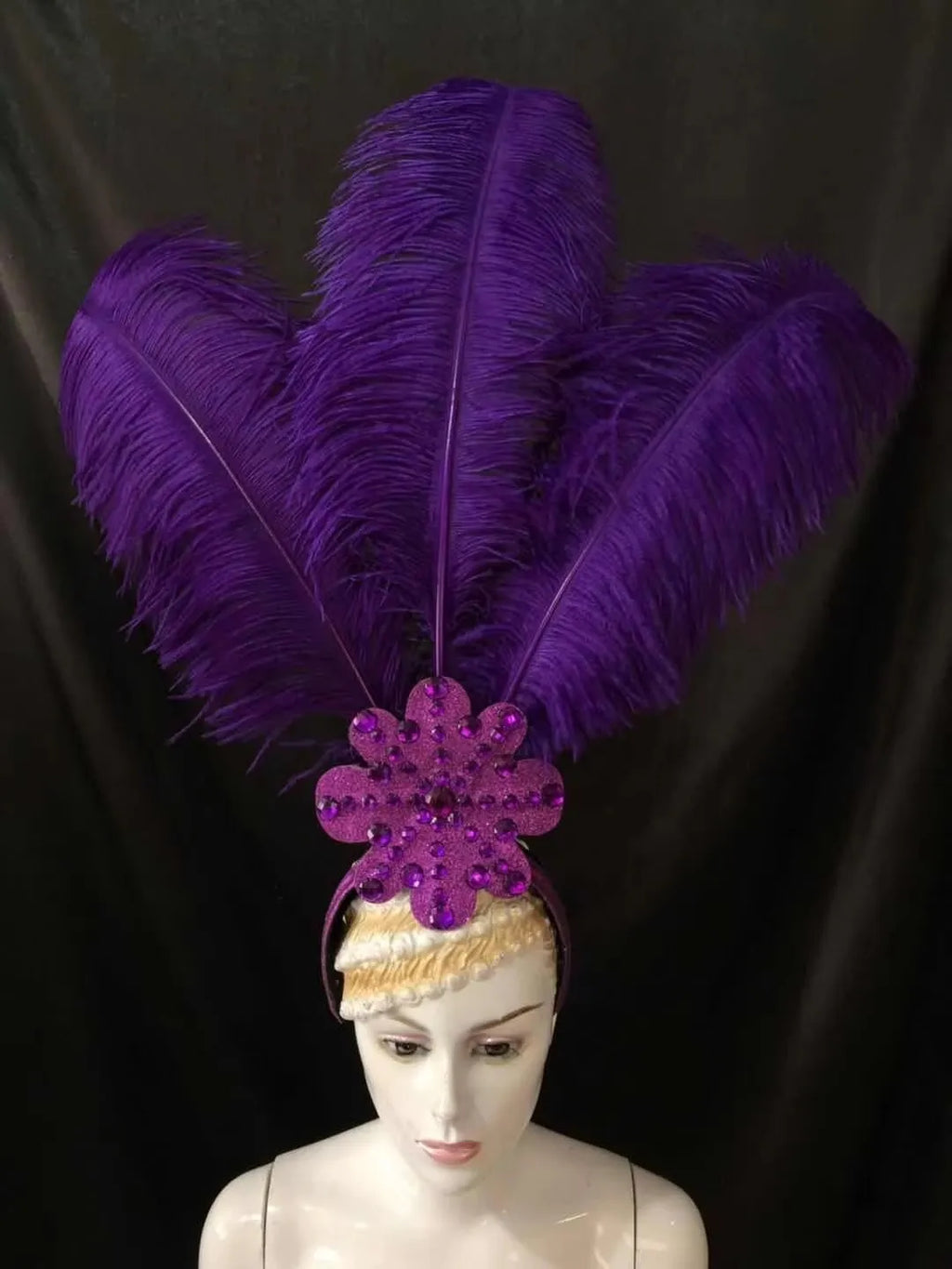 The Stardust Flora Cabaret Crown – Five-Flower Rhinestone Headdress