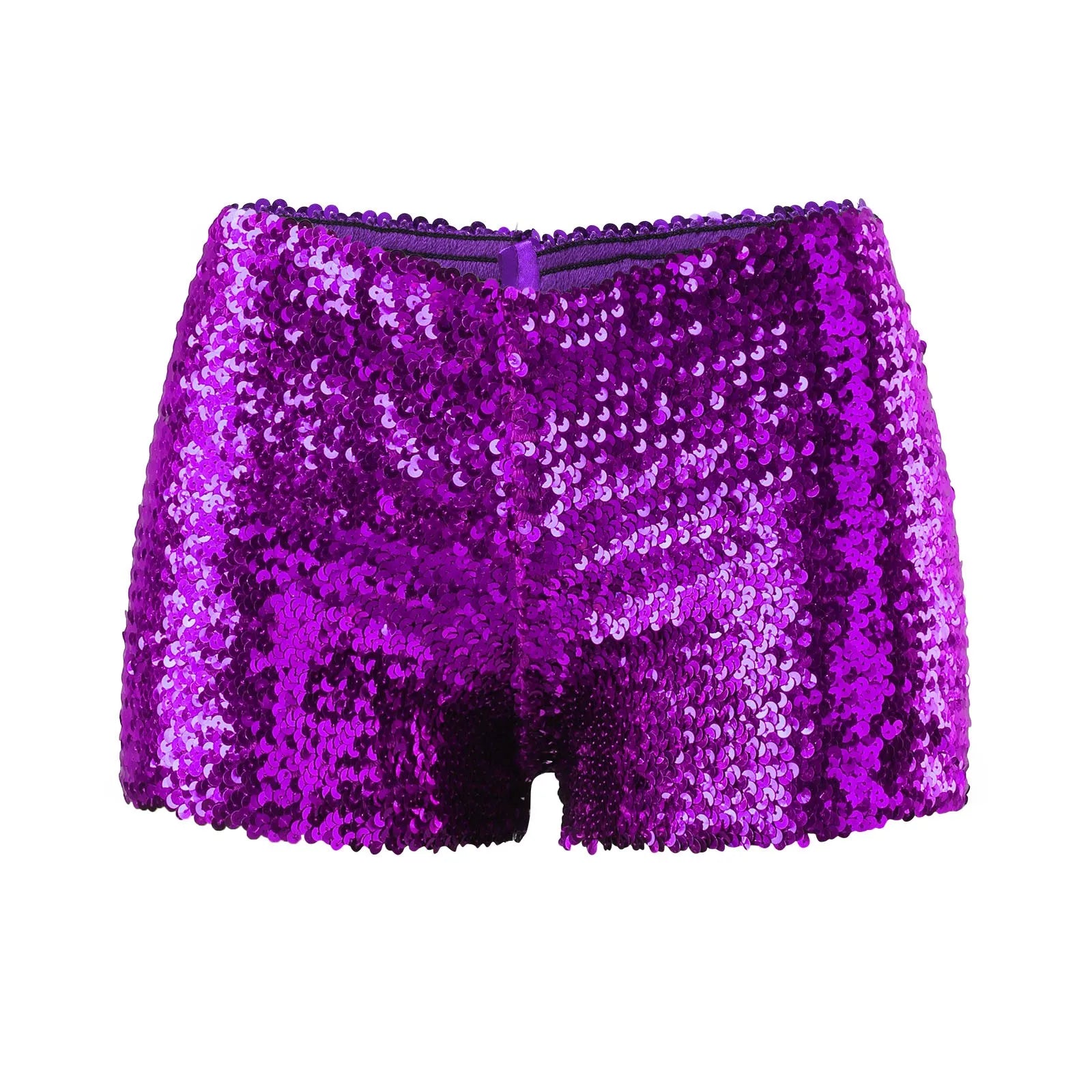 The Stardust Encore Sequin Shorts – High-Waist Performance Hot Pants