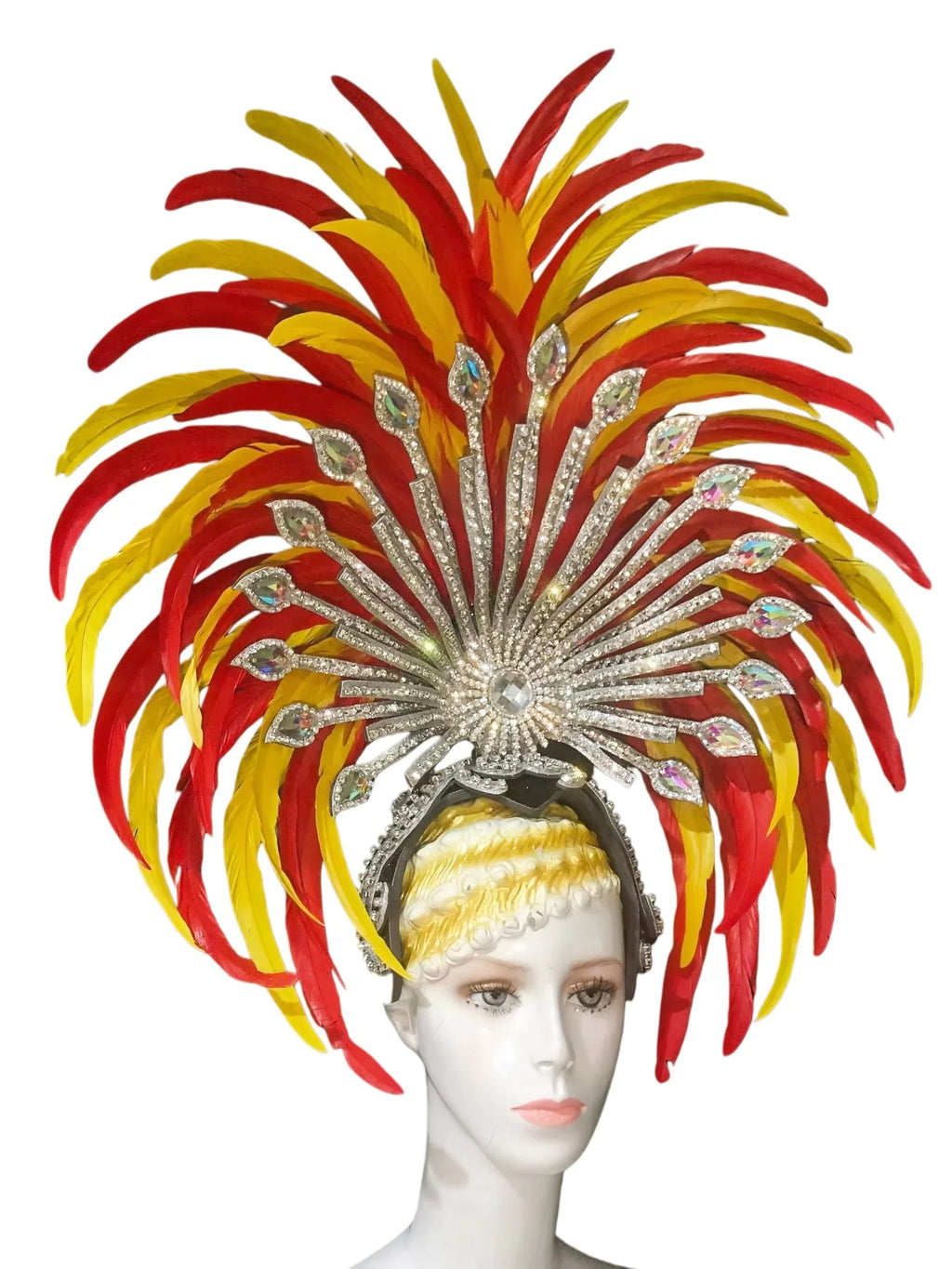 The Stardust Sovereign – Majestic Feathered Samba Carnival Headdress