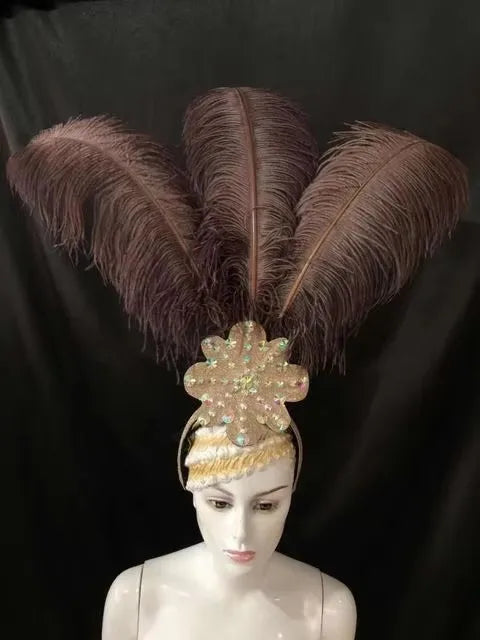 The Stardust Flora Cabaret Crown – Five-Flower Rhinestone Headdress