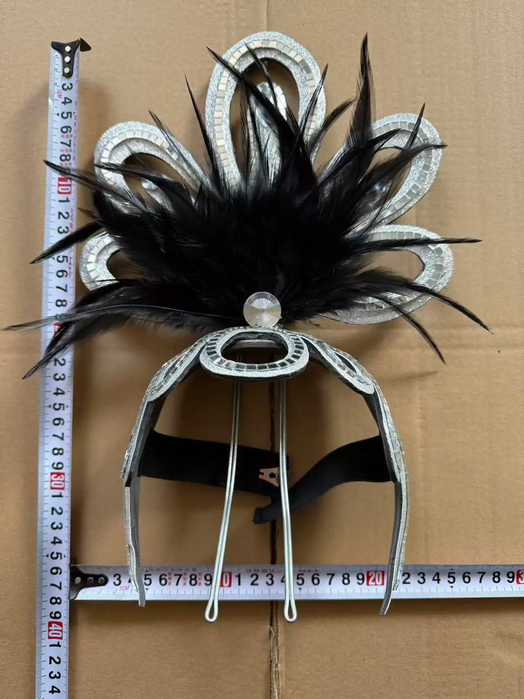 The Stardust Empress – Deluxe Feathered Samba & Carnival Crown