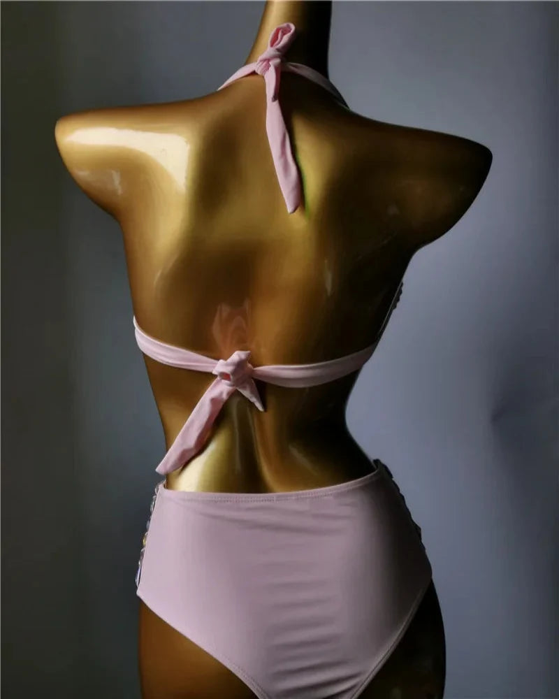 The Venus Horizon Rhinestone Bikini – Premium Crystal Triangle Showgirl Set