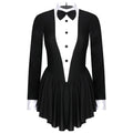 The Stardust Showgirl Tuxedo Leotard Dress – Luxury Long Sleeve Latin Dance & Stage Wear
