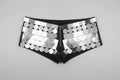 Luxury Reflective Mirror Halter Bra & High-Waisted Shorts Set