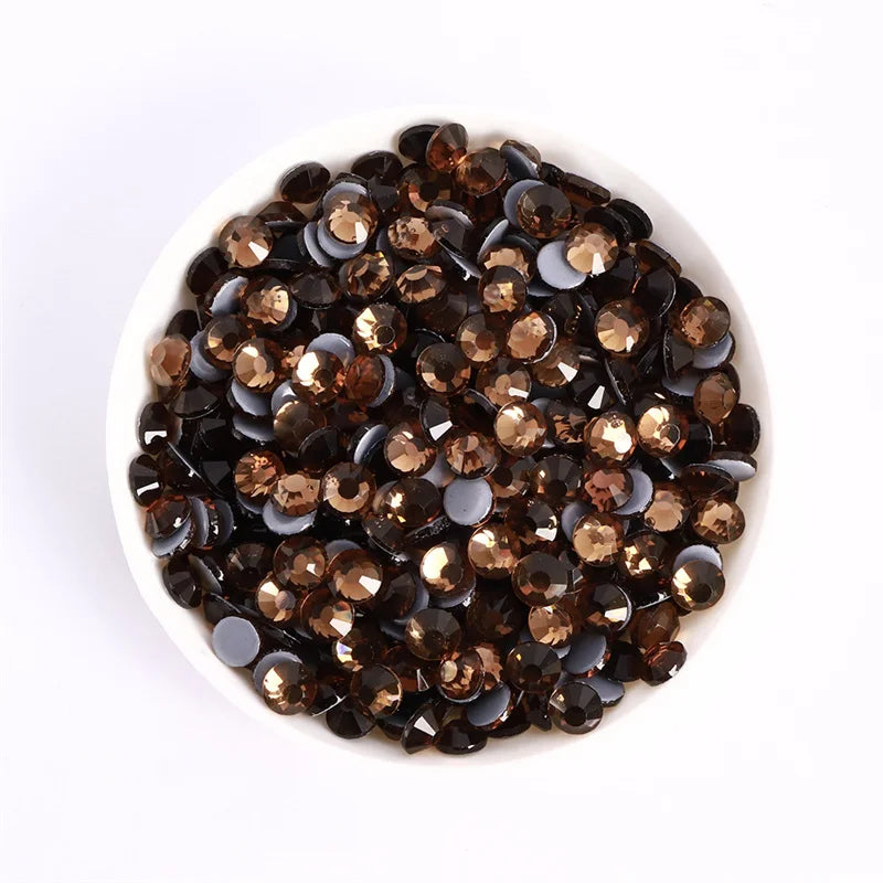 SS3-SS30 Yellow Series Non-Hotfix Glass Flat Back Rhinestones