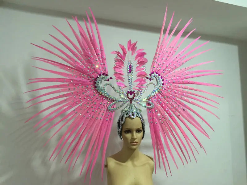 The Stardust Tropicana Samba Crown – Feather & Rhinestone Stage Headdress