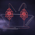 Exaggerated Red Rhinestone Floral Body Chain & Chest Harness Set