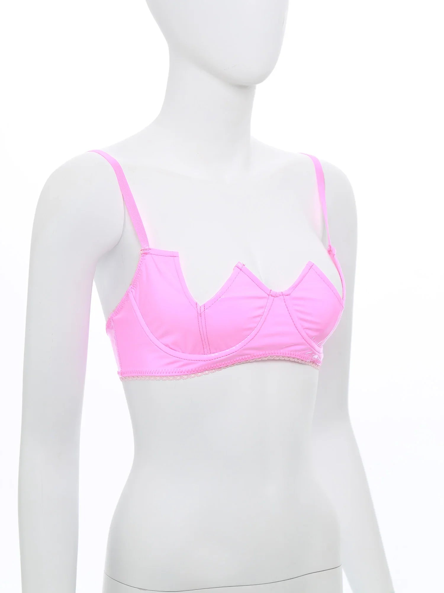 V-Notch Underwired Open Chest Bra Top