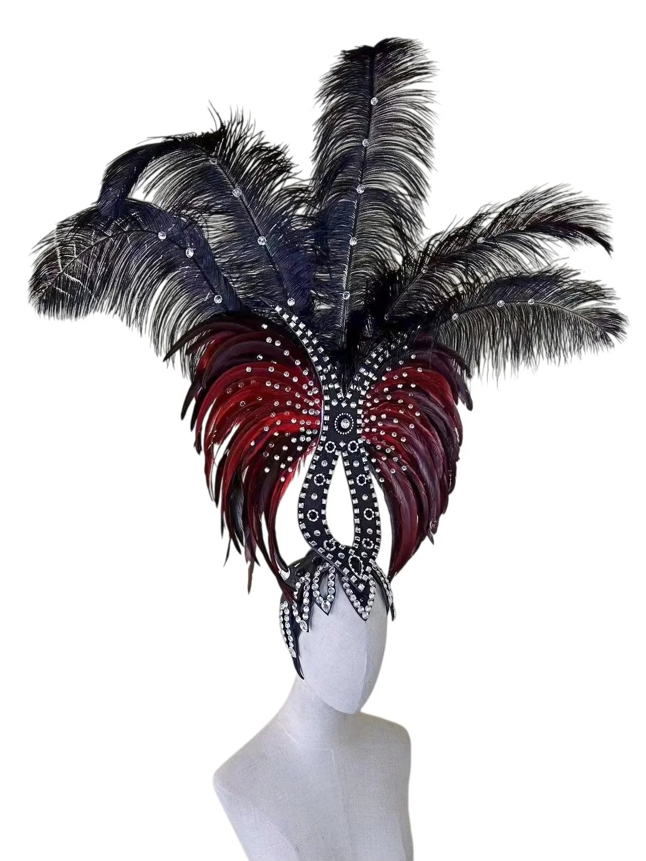 The Stardust Zenith – Premium Feathered Carnival & Samba Crown Headdress