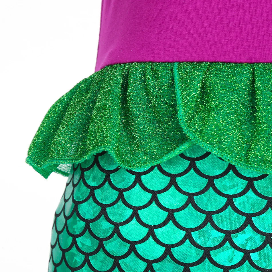 Kids Little Mermaid Ariel Princess Costume Dress – Cosplay Party Outfit