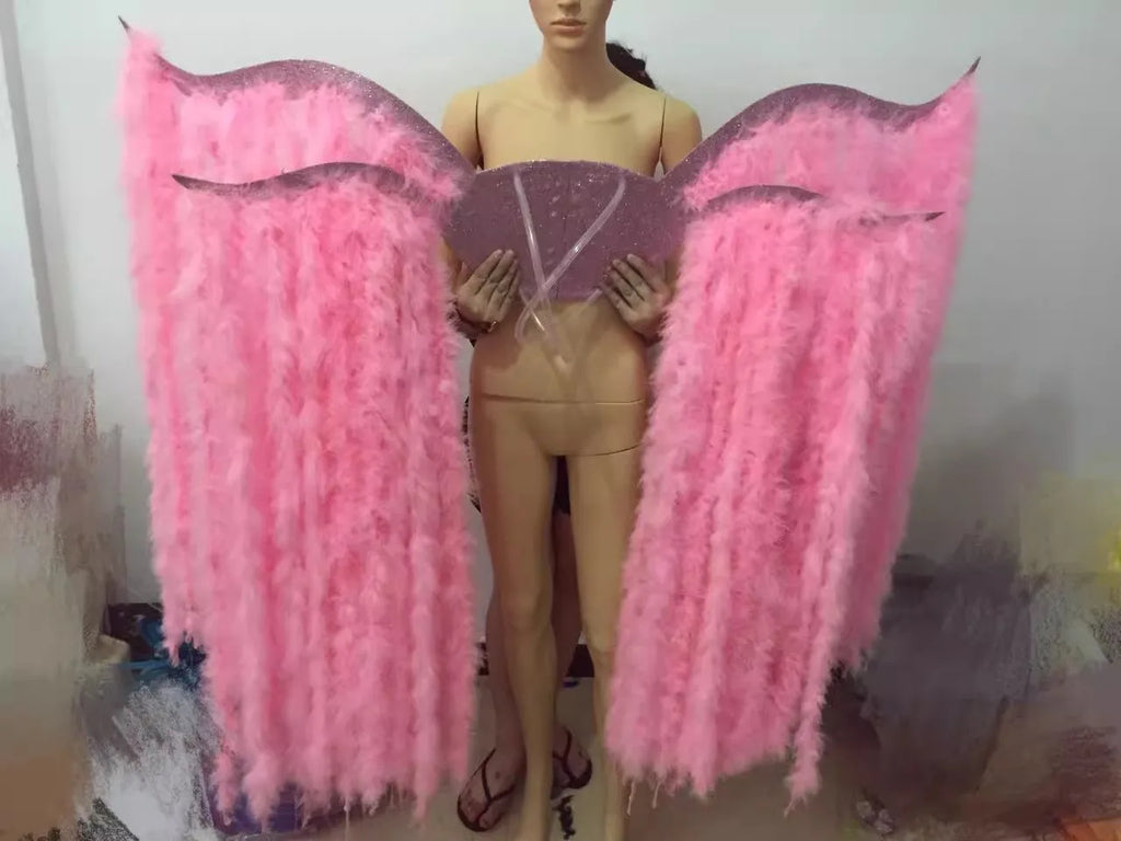 Large Feather Wing Backpiece with Shoulder Straps