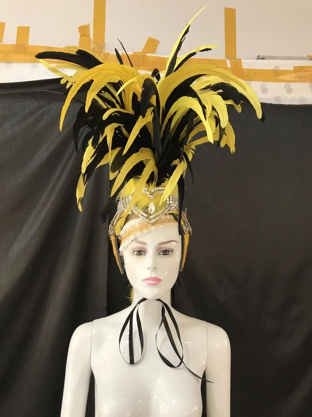 The Stardust Dynasty – Majestic Velvet & Feather Samba Masquerade Crown