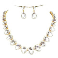 Rhinestone Drop Necklace & Earring Set