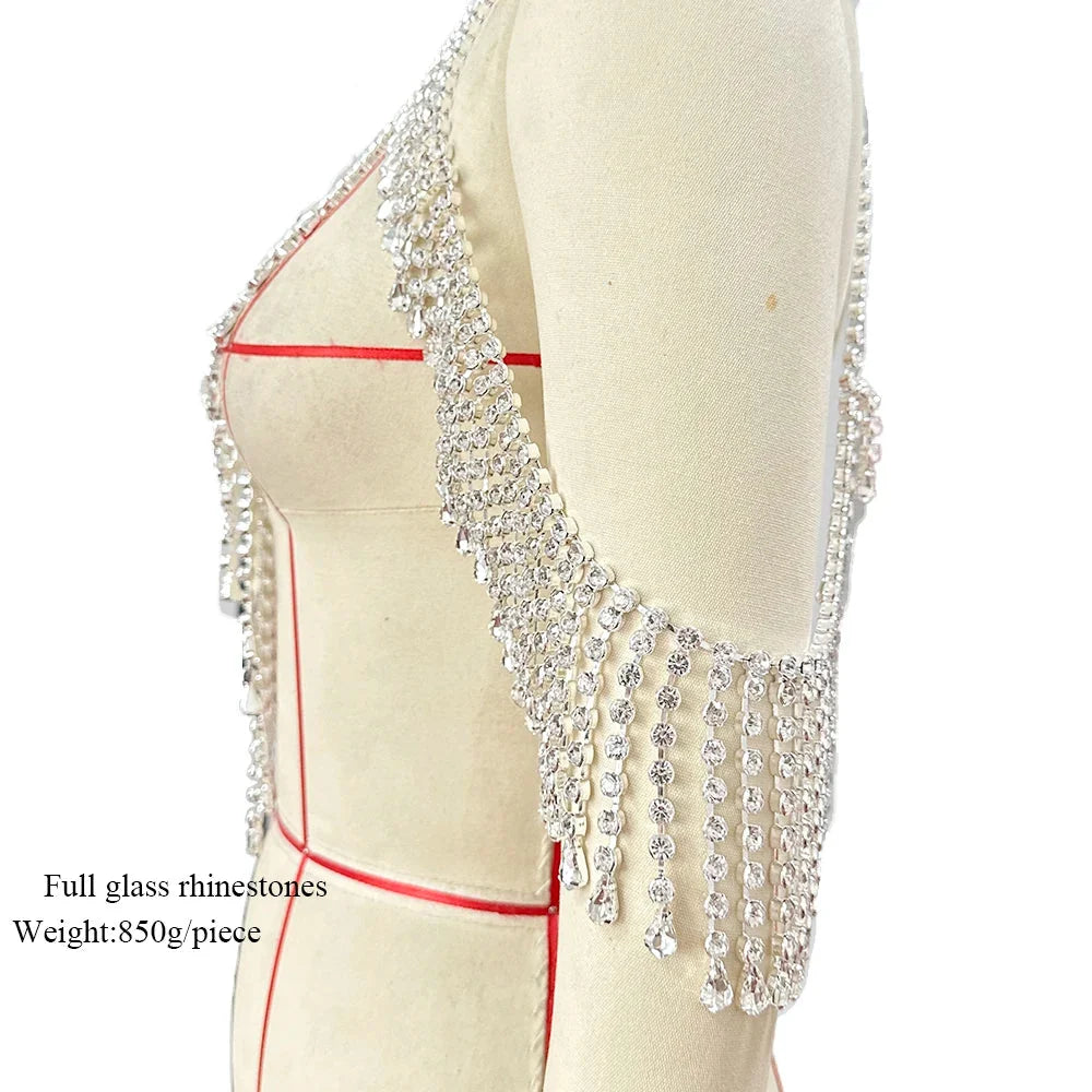 Crystal Necklace Shoulder Tassel Body Jewelry