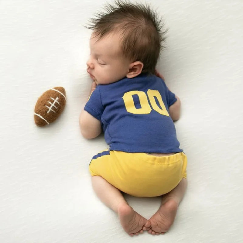 Newborn Photography Props Clothing Set, Baby Boy and Girl Costume for Photoshoot, Size 0 Romper and Accessories