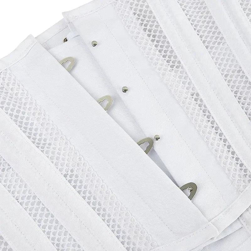 Steel Boned Mesh Short Torso Waspie Corset & Breathable Waist Cincher