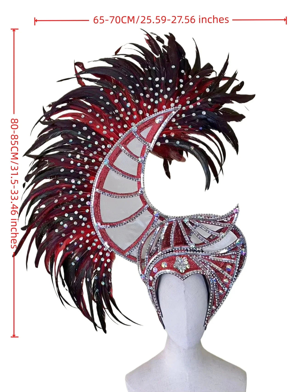 The Stardust Zenith – Premium Feathered Carnival & Samba Crown Headdress