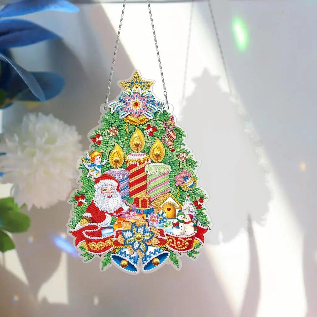 DIY Diamond Mosaic LED Christmas Wreath