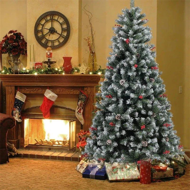 4/5/6ft Artificial Christmas Pine Tree - PVC, Eco-Friendly with Sturdy Metal Stand