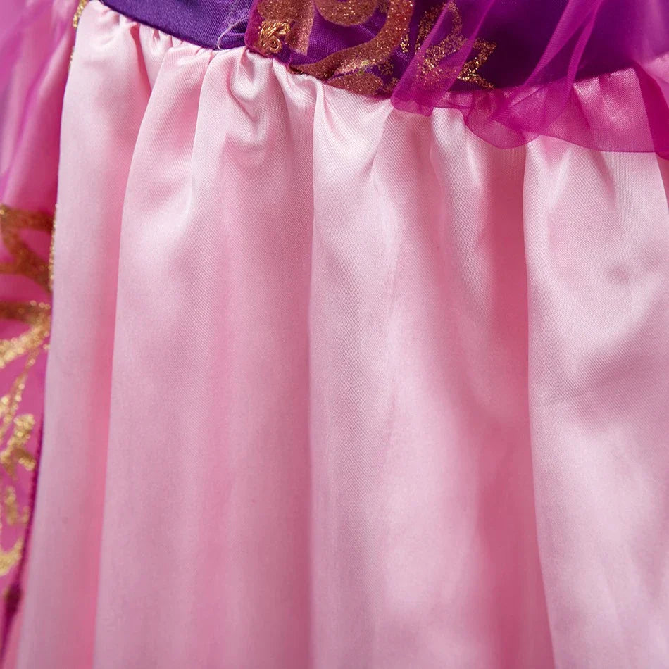 Girls Rapunzel Princess Costume Dress – Tangled Cosplay Outfit