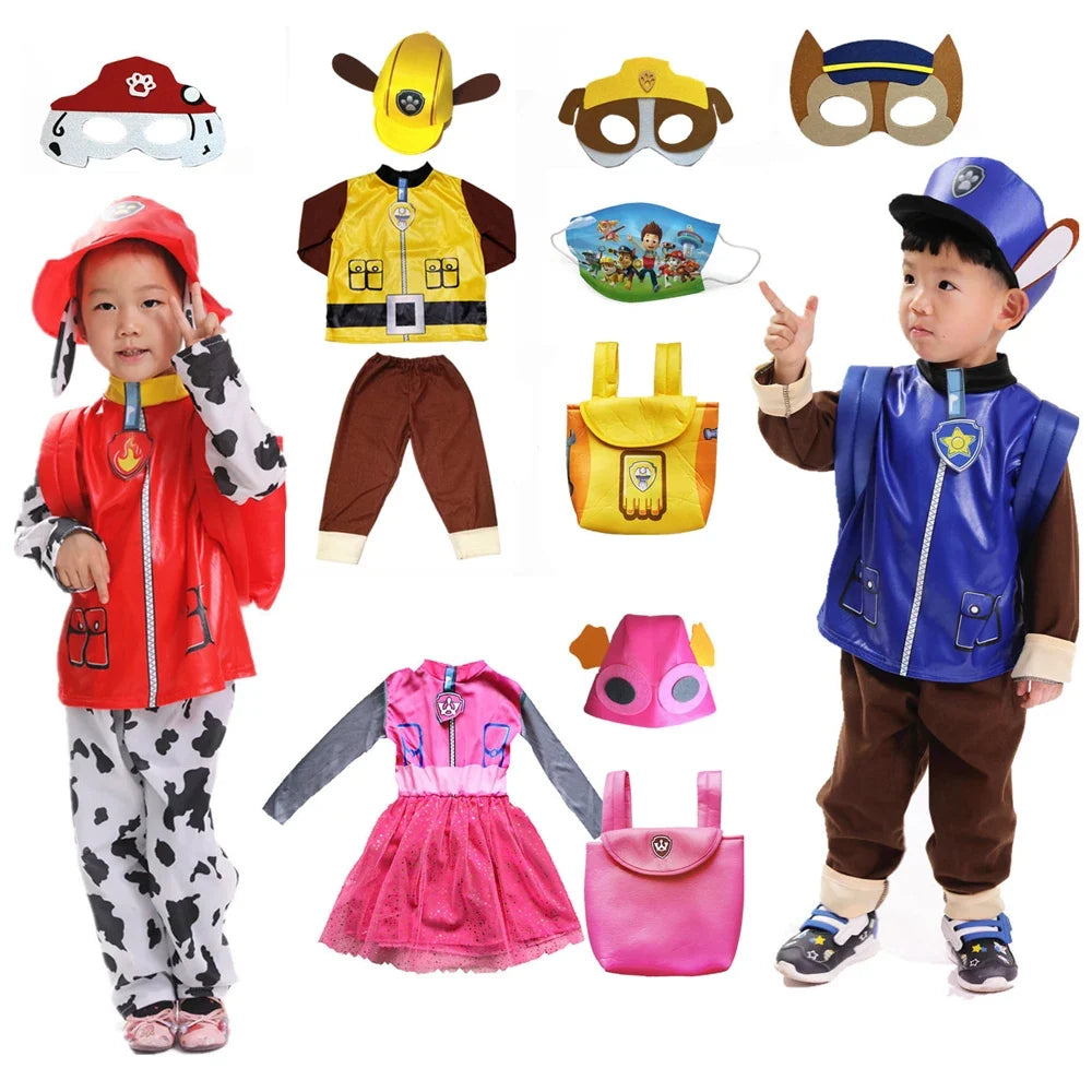 Kids Dog Patrol Cosplay Costume Set – Cartoon Uniform Outfit