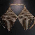 Rhinestone Tassel Fringe Halter Body Chain