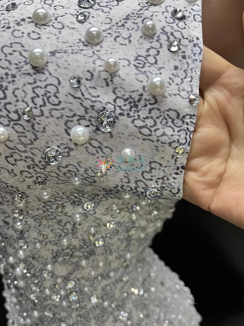 The Stardust Gradient Siren Dress – Luxury Rhinestone Tassel Latin Dance Costume