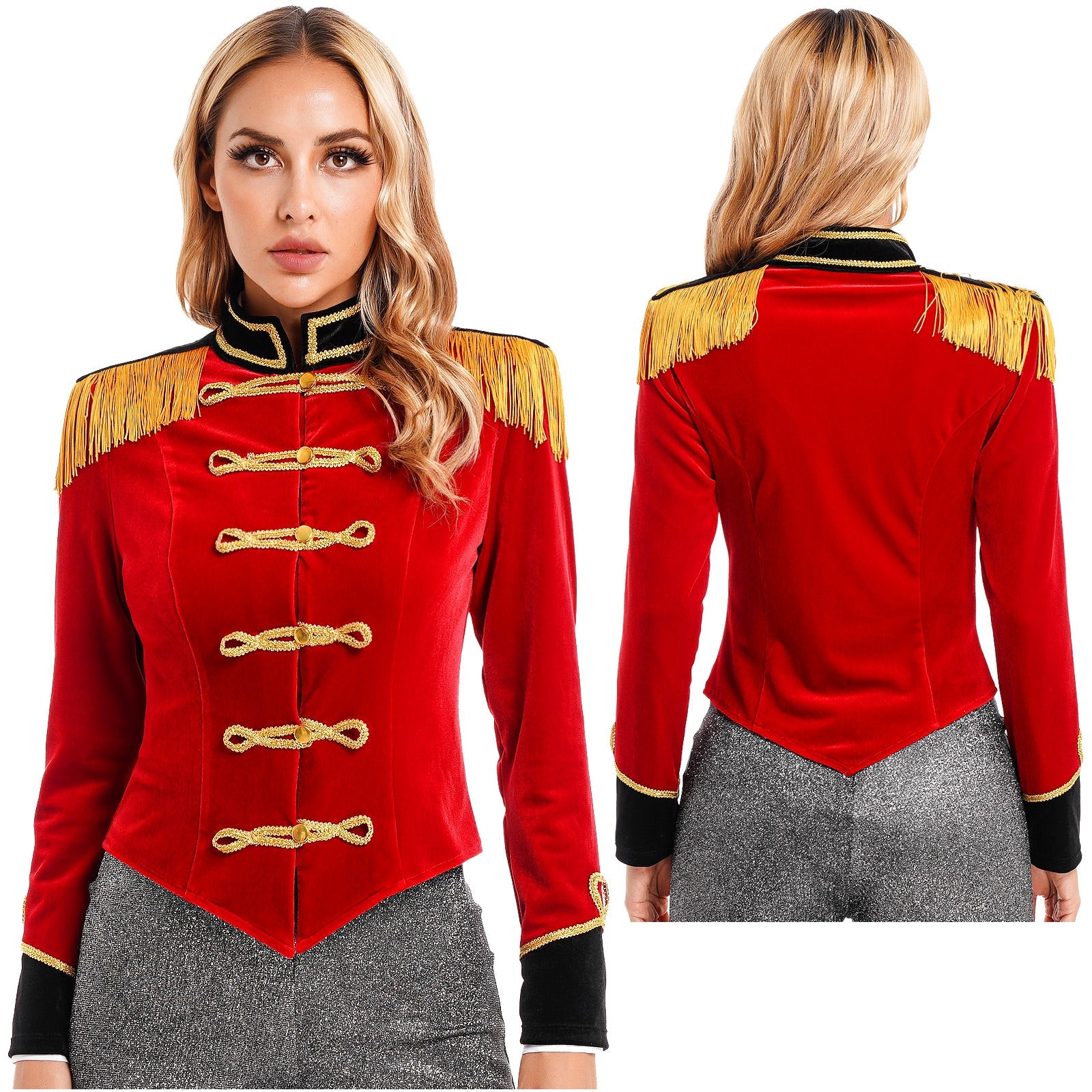 Women Circus Ringmaster Costume – Showman Tailcoat Jacket Outfit