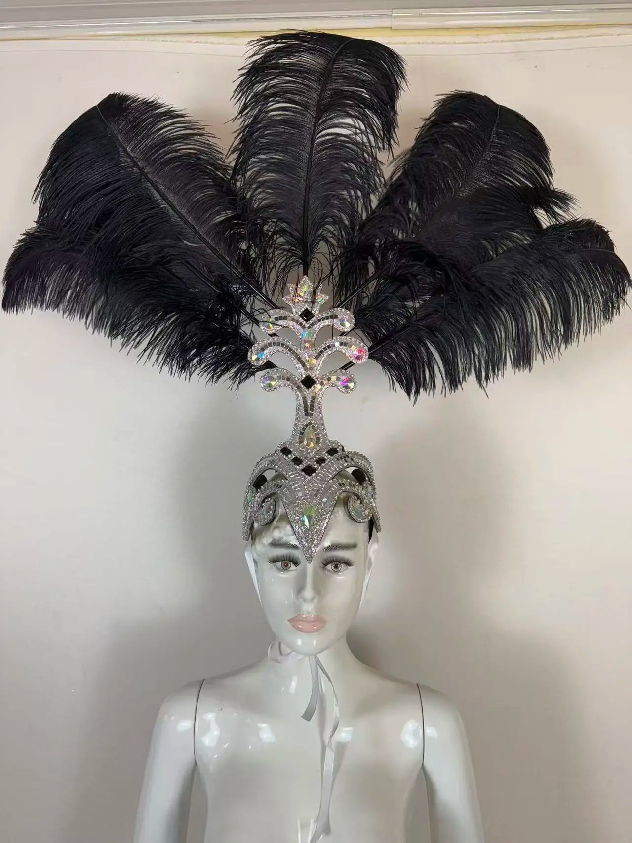 The Stardust Samba Queen – Premium Feathers & Rhinestones Carnival Headdress