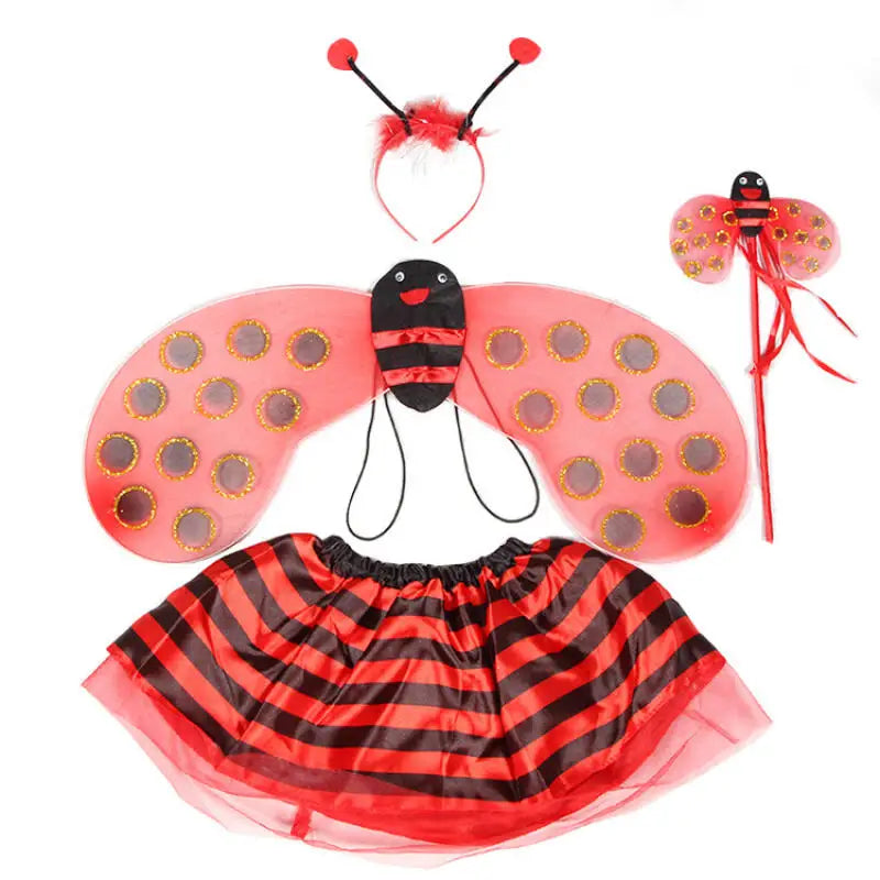 Kids Girl Bee Costume Set 4 Piece – Cute Cosplay Outfit