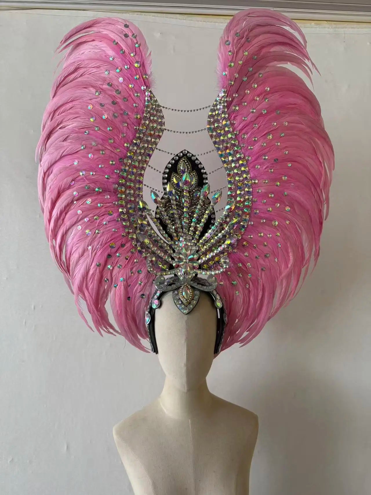 The Stardust Aurora Feather Headdress – Light Purple Cabaret & Carnival Crown