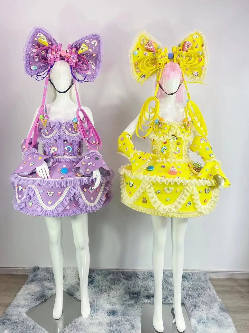 Sweet Bow Cake Dress & Parade Performance Costume Set