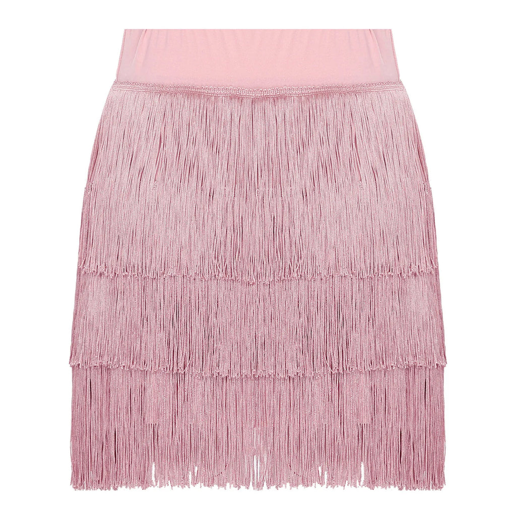 The Stardust Havana Fringe Skirt – High-Waist Tiered Tassel Performance Skirt