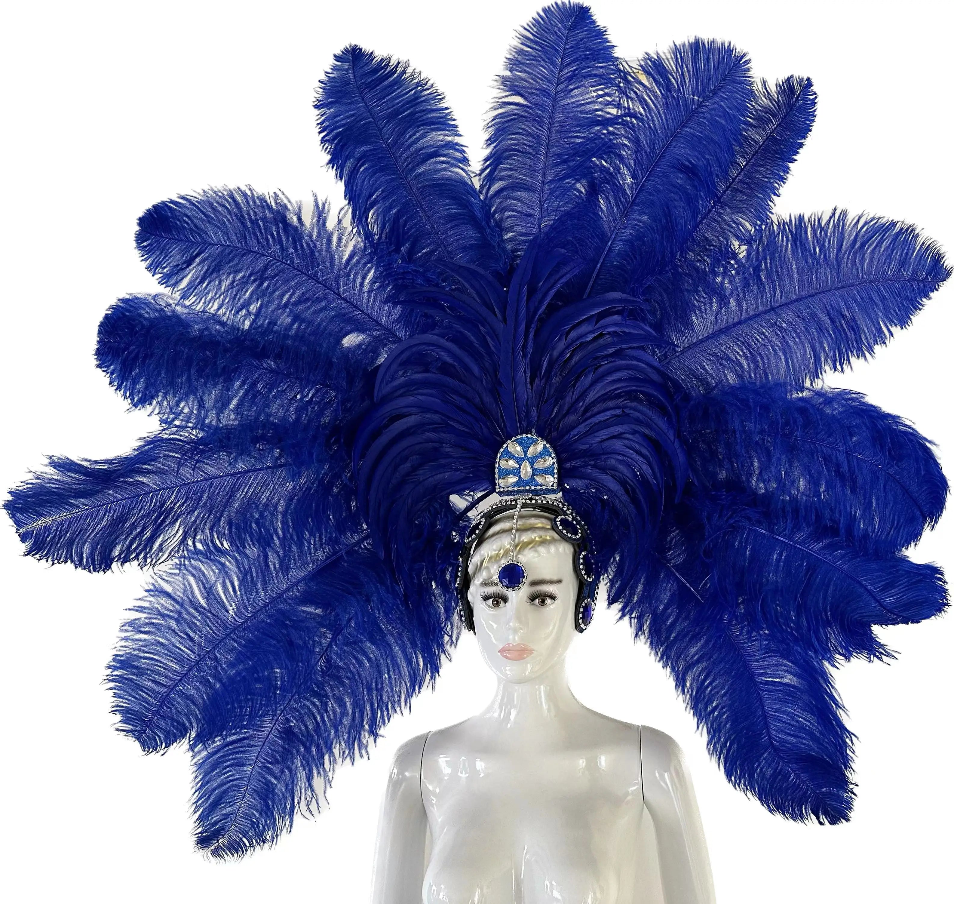 The Stardust Samba Enchantment – Exquisite Feathered Dance & Stage Headdress