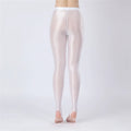 Thin Sheer Oil Glossy High-Stretch Pencil Pants Candy Color Yoga Leggings