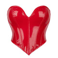 Shiny PVC PU Leather Bustier Corset Crop Top Body Shaper Vest