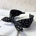 Vintage Red Bow Wide Headband for Women