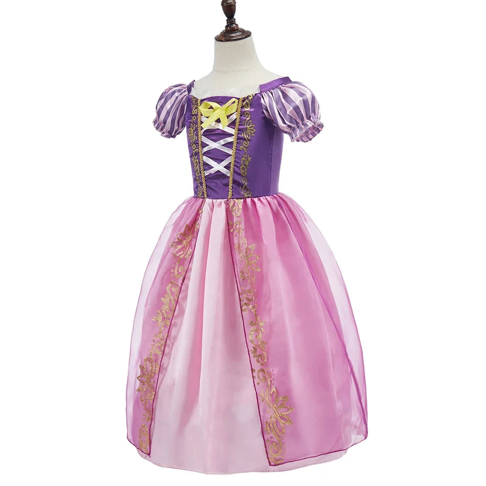 Girls Rapunzel Princess Costume Dress – Tangled Cosplay Outfit