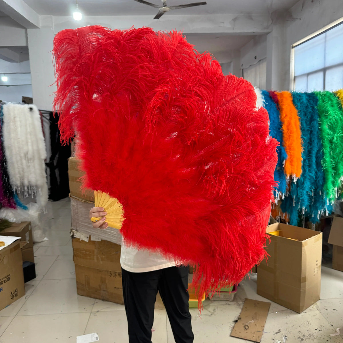 90CM Ostrich Feather Fans