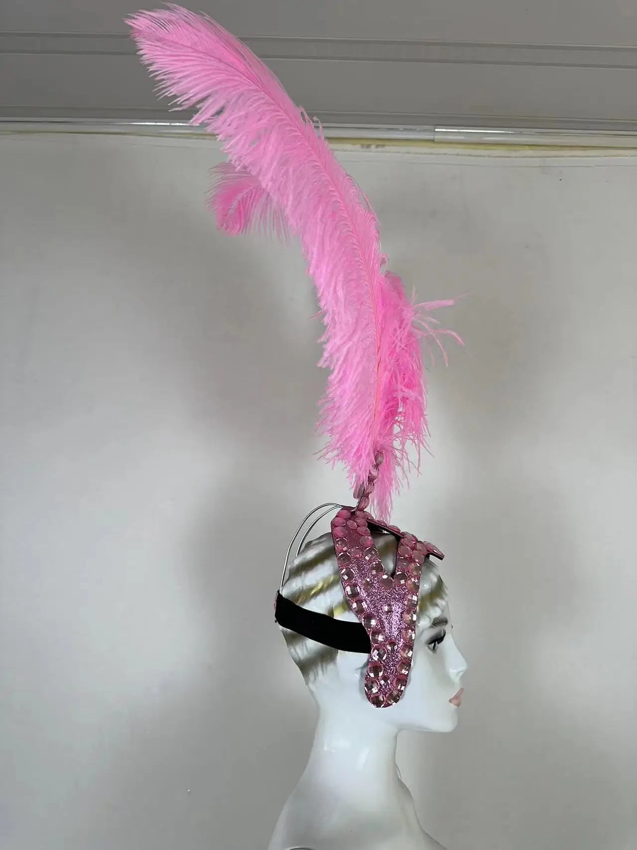 The Stardust Azure Sovereign – Royal Blue Feather Samba Carnival Headdress