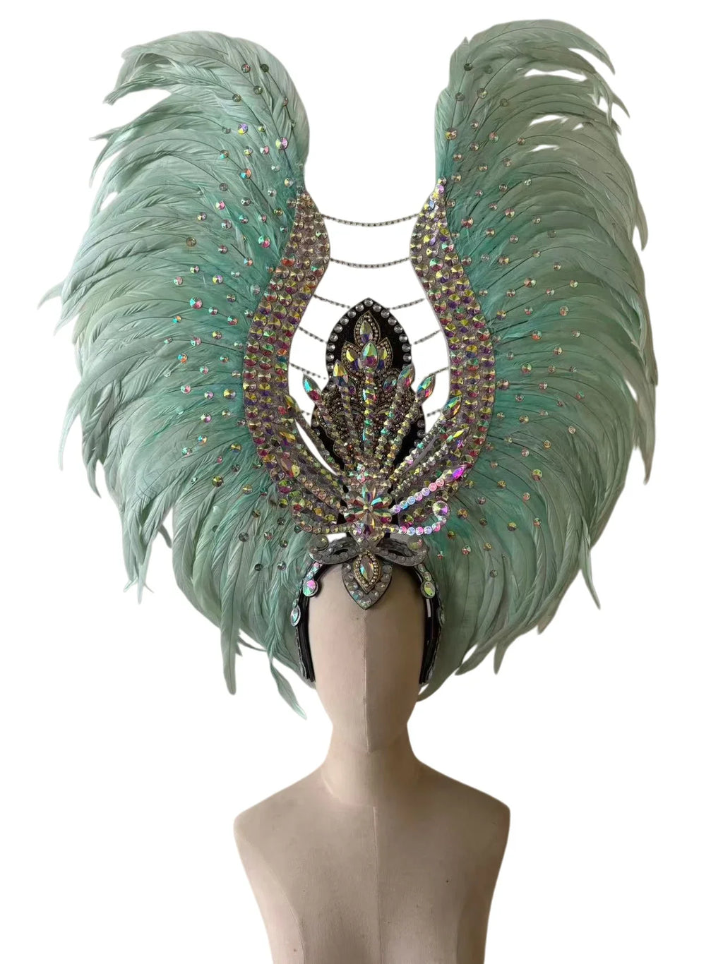 The Stardust Aurora Feather Headdress – Light Purple Cabaret & Carnival Crown