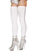 Pair of White Leggings with Silver Metallic Top