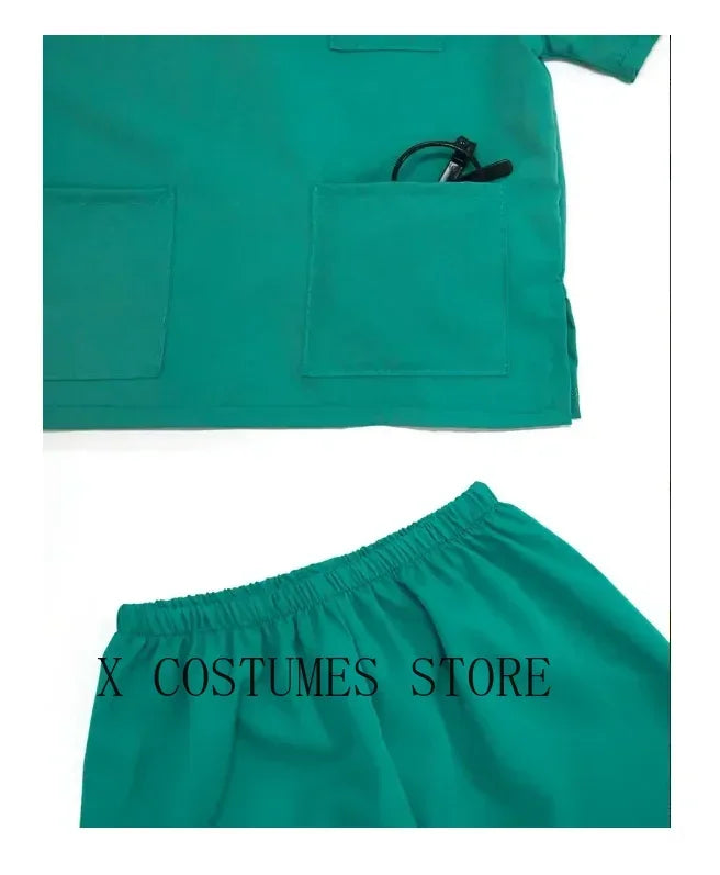 Kids Doctor Nurse Cosplay Costume – Surgical Uniform Role Play Outfit